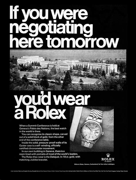 negotiating a rolex ad.